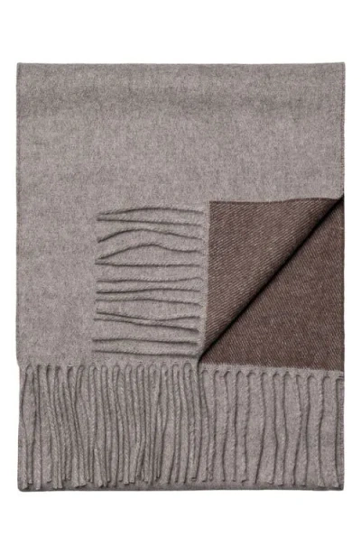 Eton Reversible Cashmere Scarf In Gray