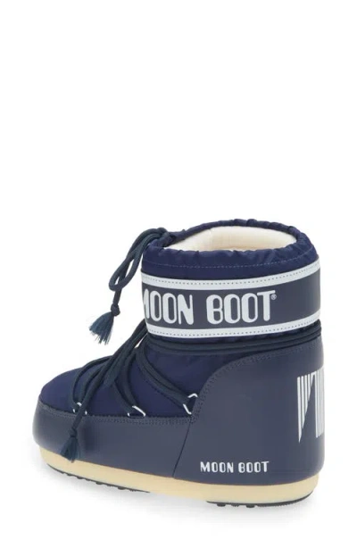 Moon Boot Stivaletti Icon Low In Nylon Blu Unisex In Blue