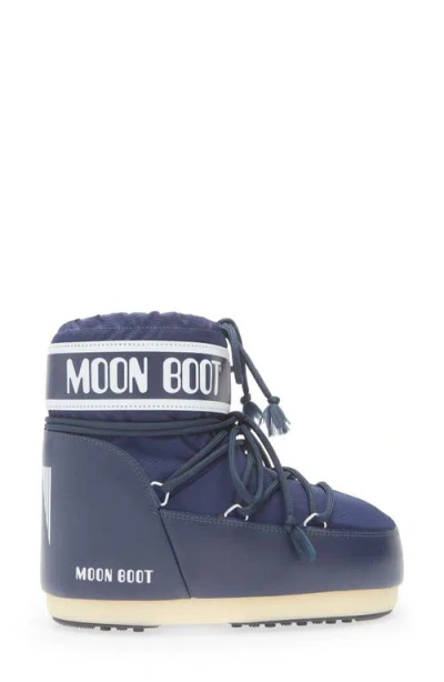 Moon Boot Stivaletti Icon Low In Nylon Blu Unisex In Blue
