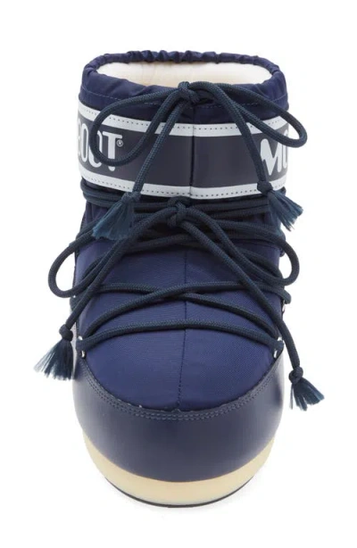 Moon Boot Stivaletti Icon Low In Nylon Blu Unisex In Blue