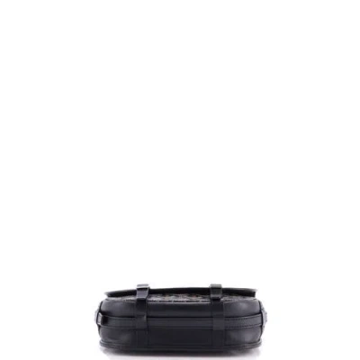 Pre-owned Goyard  Goyard Belvedere Messenger Bag Coated Canvas Pm In Black