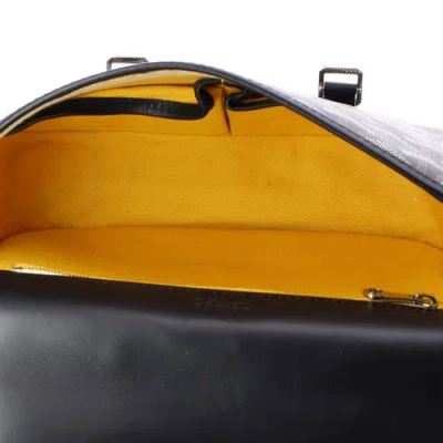 Pre-owned Goyard  Goyard Belvedere Messenger Bag Coated Canvas Pm In Black