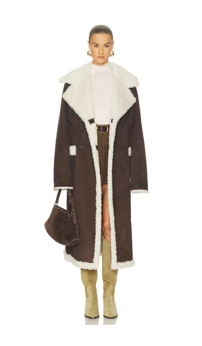 Tularosa Lydia Reversible Coat In Brown