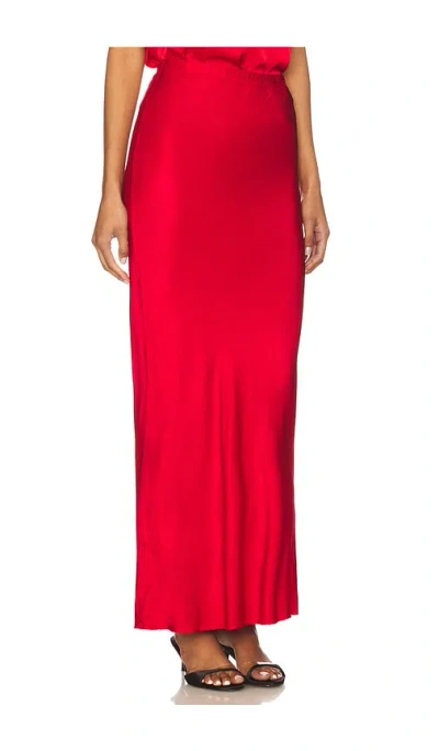 Bobi Midi Bias Cut Skirt In Black