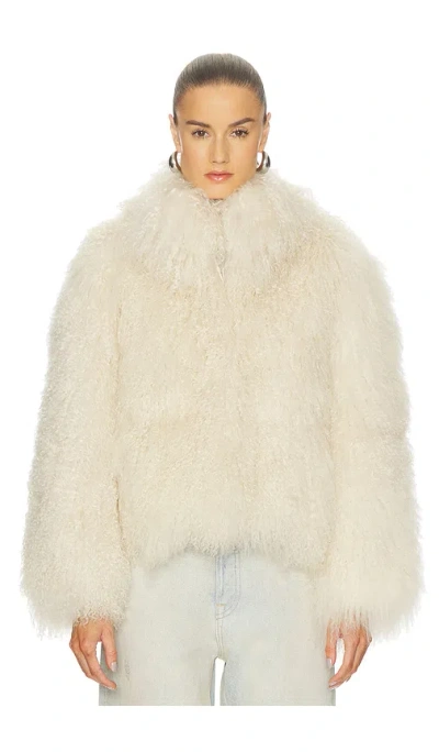 Lamarque Bianca Fur Jacket In White