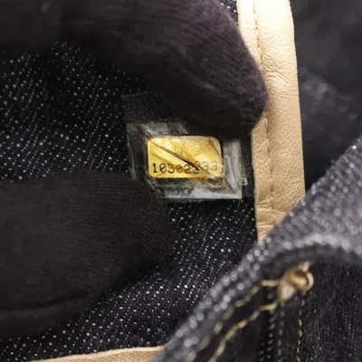 Pre-owned Chanel Navy Denim Tote Bag () In Blue