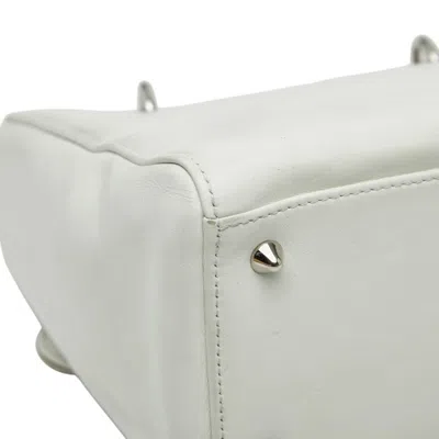 Pre-owned Dior Christian  White Leather Handbag Shoulder Bag ()