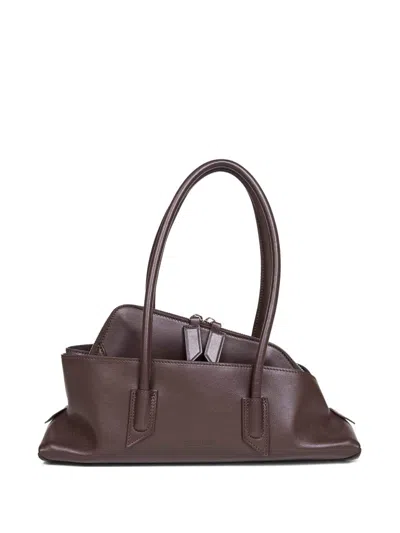 Attico The Small La Passeggiata Tote Bag In Brown