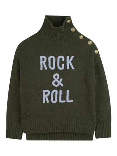 Zadig & Voltaire Kids Alma Sweater In Green