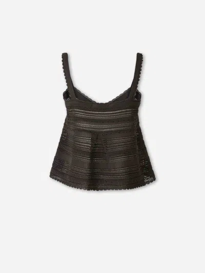 Zimmermann Lucky Lace Scalloped Top In Brown