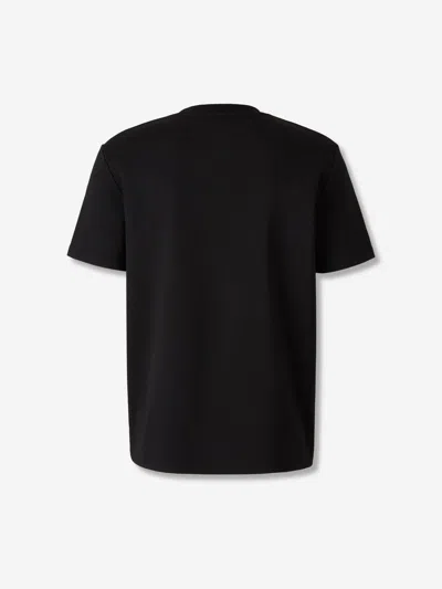 Balmain Logo Embroidered Crewneck T-shirt In Black