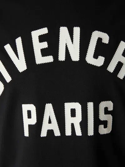 Givenchy Men Black Crewneck T-shirt With Maxi Logo Lettering On The Front In Cotton Man