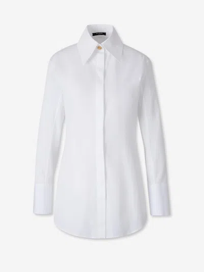 Balmain Cotton Poplin Shirt In White