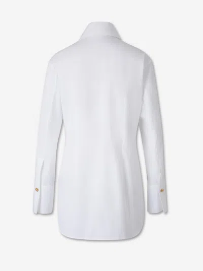 Balmain Cotton Poplin Shirt In White