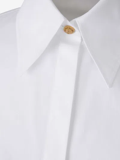 Balmain Cotton Poplin Shirt In White