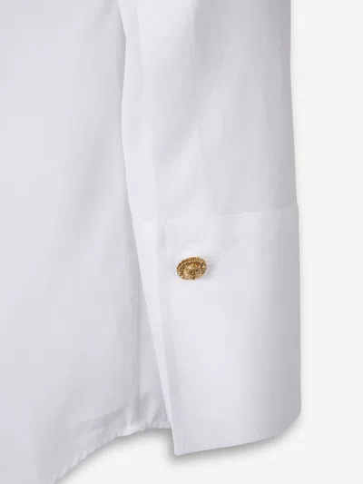 Balmain Cotton Poplin Shirt In White