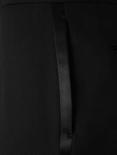 Tom Ford Pleated Wide-leg Trousers In Black