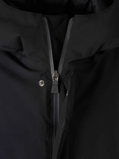Herno Hooded Parka Down Jacket Clothing In Black