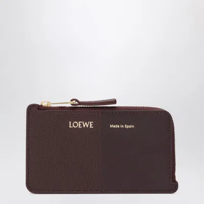 Loewe Coin Cardholder In Smooth And Grained Calfskin In Brown