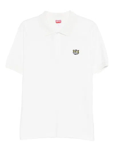 Kenzo Wild Tiger Polo Shirt In White