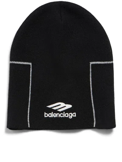 Balenciaga Sporty Beanie Accessories In Black