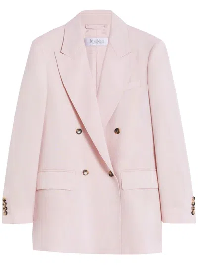Max Mara Mxmombrosa Jacket Beige In Pink