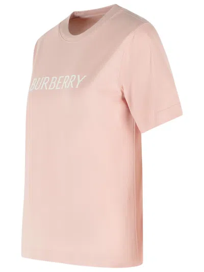 Burberry Pink Cotton T-shirt In Pink