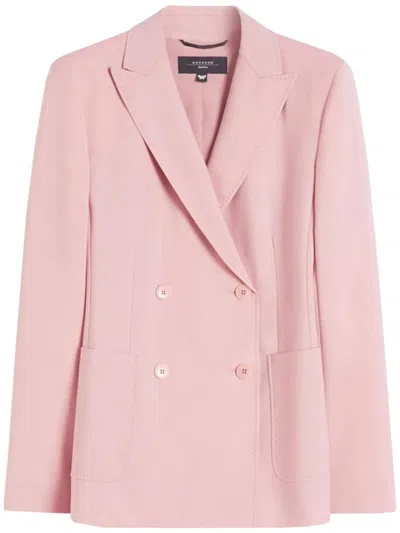 Weekend Max Mara Long-sleeved Suit Jacket In Pink
