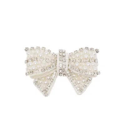 Self-portrait Bow-shape Earrings In Neutral