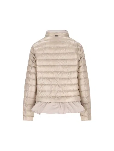 Herno Zip-up Drawstring Jacket In Neutral