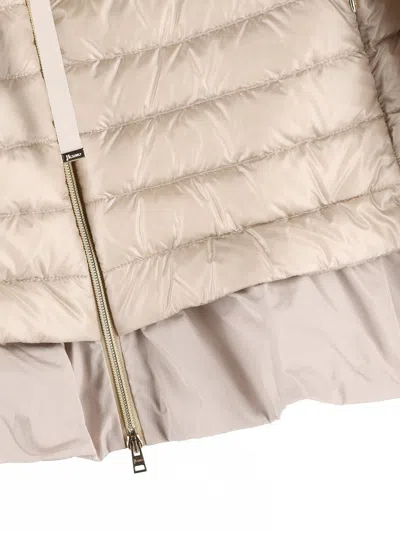 Herno Zip-up Drawstring Jacket In Neutral