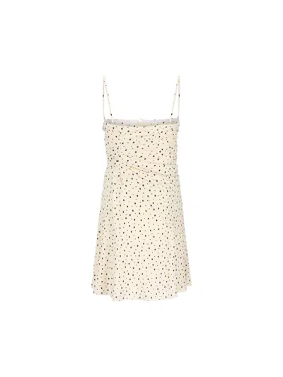 Isabel Marant Gemma Dotted Gathered Mini Dress In Neutral