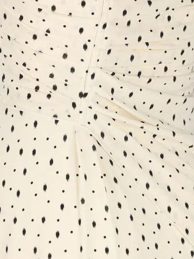Isabel Marant Gemma Dotted Gathered Mini Dress In Neutral
