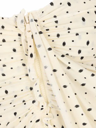 Isabel Marant Gemma Dotted Gathered Mini Dress In Neutral