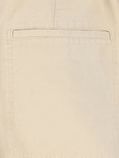 Isabel Marant Pleated Tie-waist Shorts In Neutral