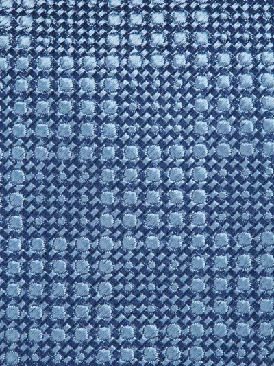 Brioni Textured Silk Tie In Blue