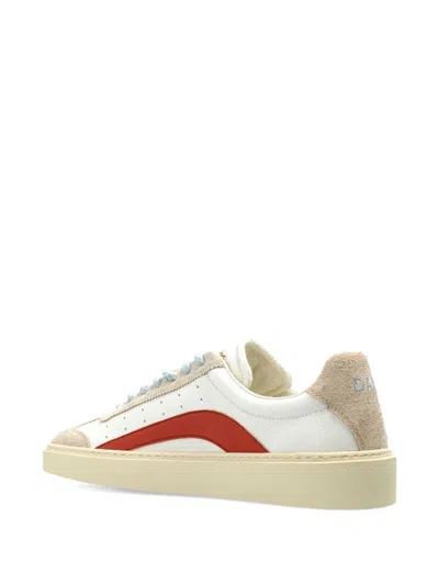 Dsquared2 Suede Panel Trainers In White