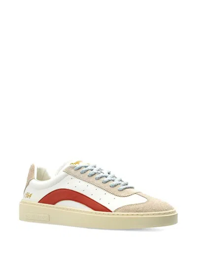 Dsquared2 Suede Panel Trainers In White
