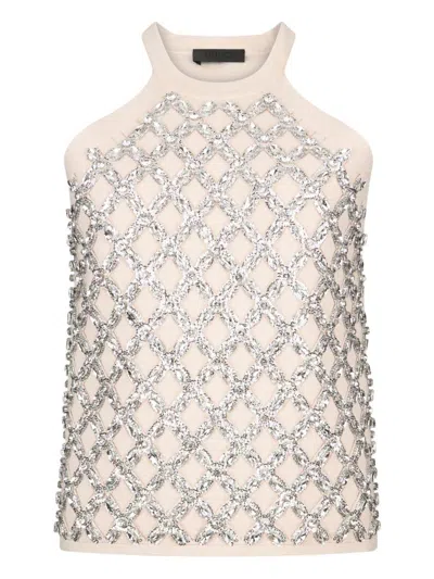 Liu •jo Jewelry Embroidered Vest In White