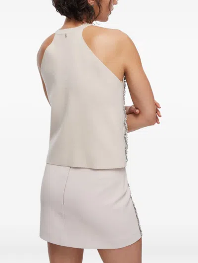 Liu •jo Jewelry Embroidered Vest In White