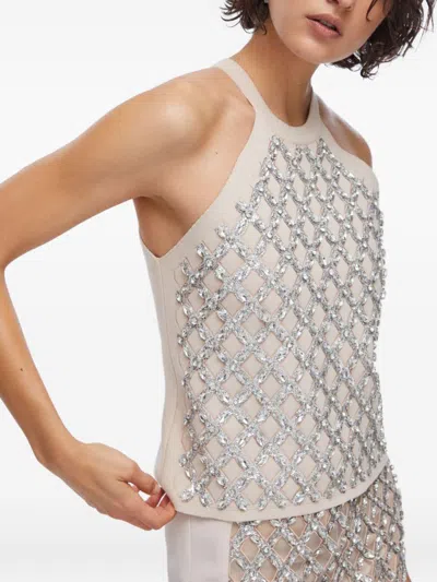 Liu •jo Jewelry Embroidered Vest In White