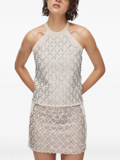 Liu •jo Jewelry Embroidered Vest In White