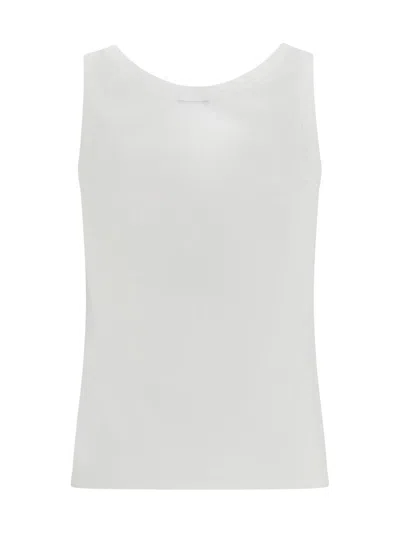 Versace White Cotton Top In White