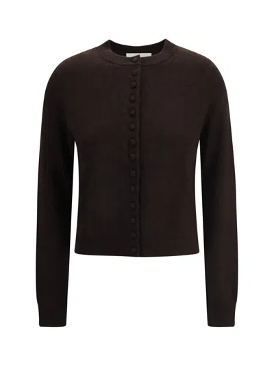 Lisa Yang Wilona Buttoned Cardigan In Brown