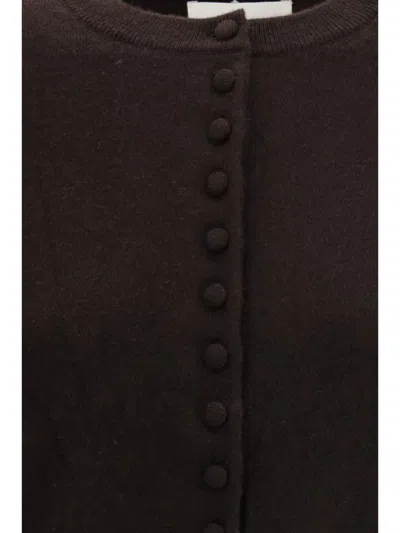 Lisa Yang Wilona Buttoned Cardigan In Brown
