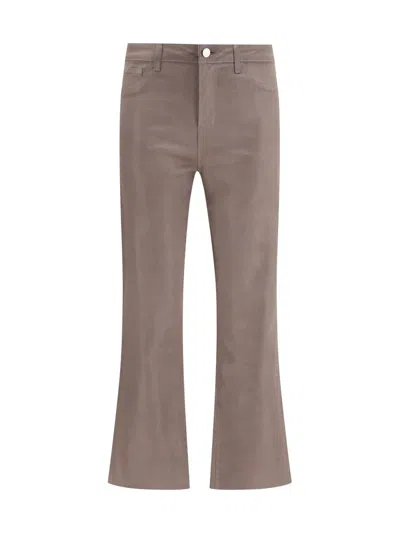 L'agence Kendra Mock Pocket Flared Trousers In Brown