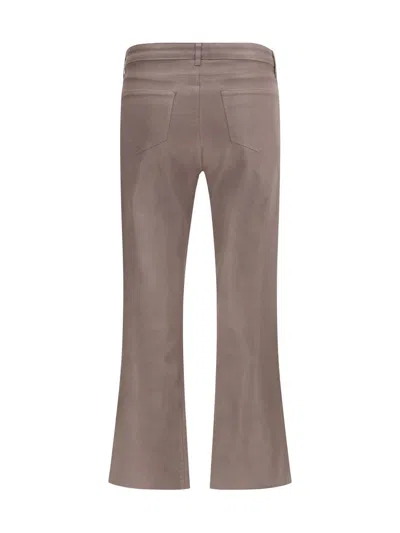 L'agence Kendra Mock Pocket Flared Trousers In Brown