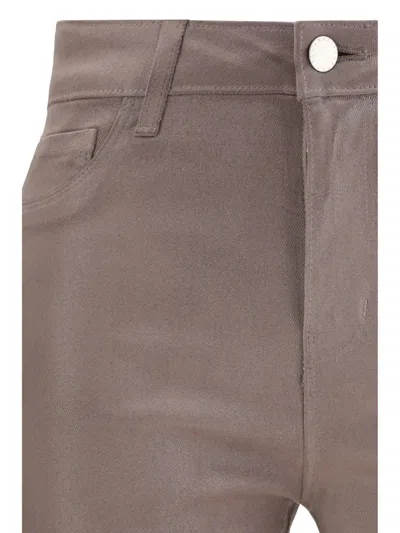 L'agence Kendra Mock Pocket Flared Trousers In Brown