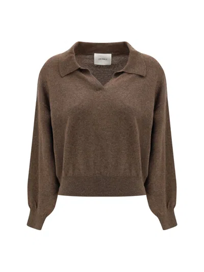 Lisa Yang Women V-neck Sweater In Brown