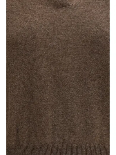Lisa Yang Women V-neck Sweater In Brown